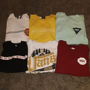 Bundle 6 Brand Name Shirts Santa Cruz Vans Obey